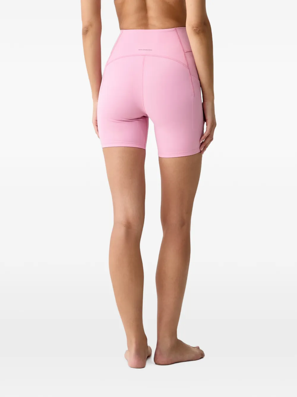 On Studio high-waist shorts met logo-patch Roze