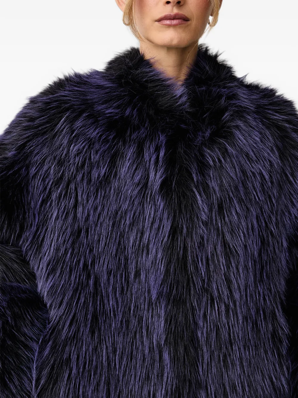 Patrizia Pepe faux-fur jacket Blauw