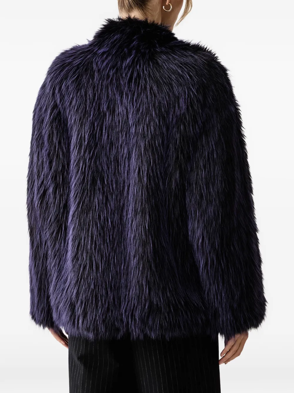 Patrizia Pepe faux-fur jacket Blauw