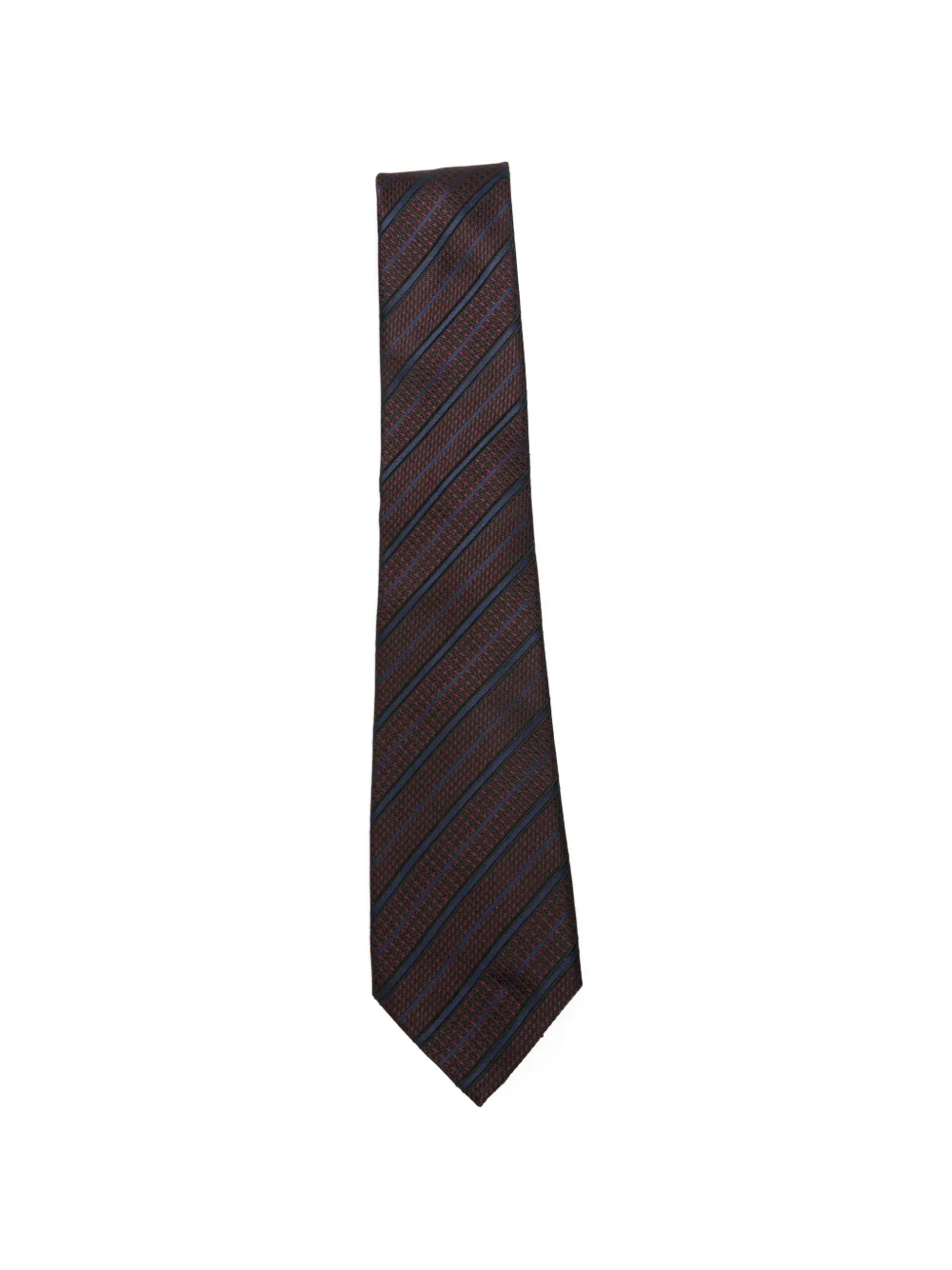 Zegna diagonal-stripe jacquard-weave tie