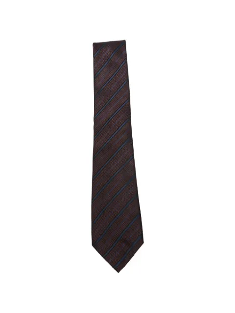 Zegna diagonal-stripe jacquard-weave tie