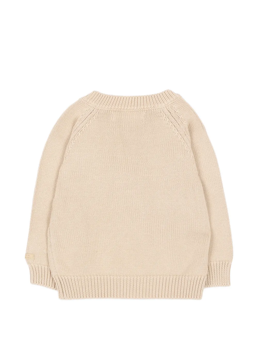 Bamboom Trui met knoopsluiting en beer-patroon Beige