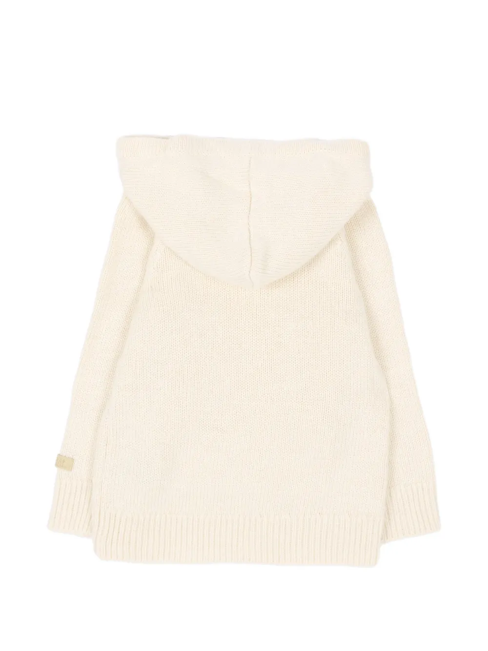 Bamboom Hoodie met trekkoord en pompon Beige