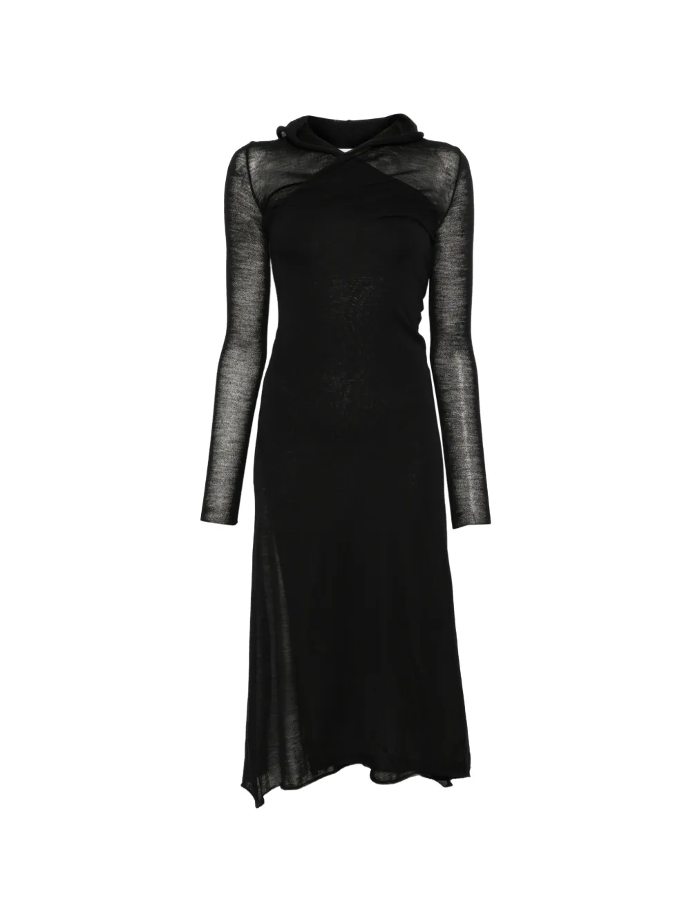 FENDI robe mi-longue à manches longues - Noir FENDI robe mi-longue à manches longues - Noir