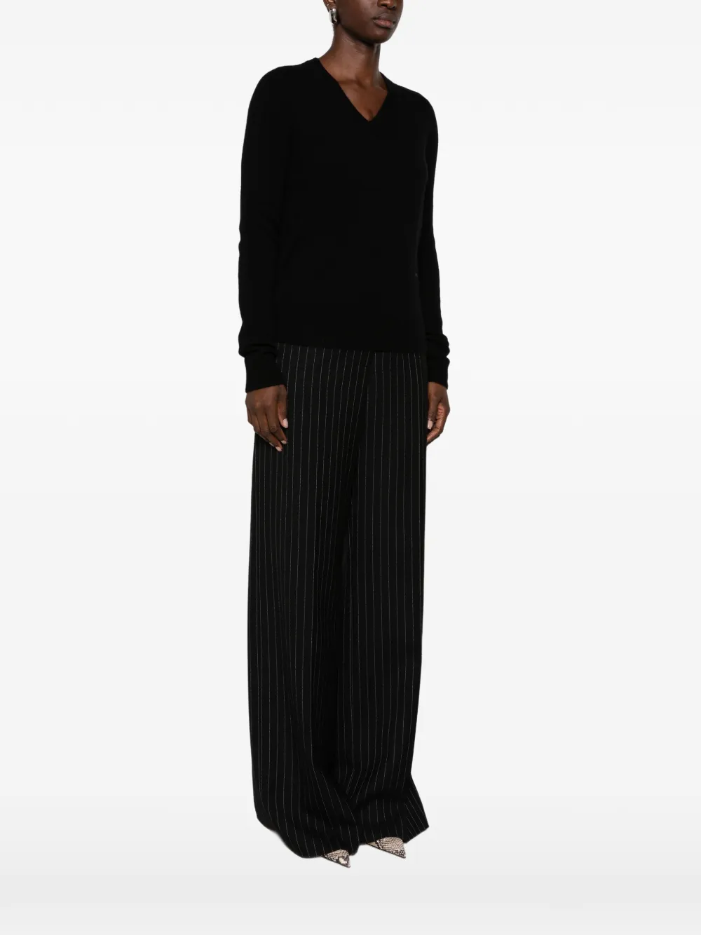 FENDI Trui met V-hals Zwart