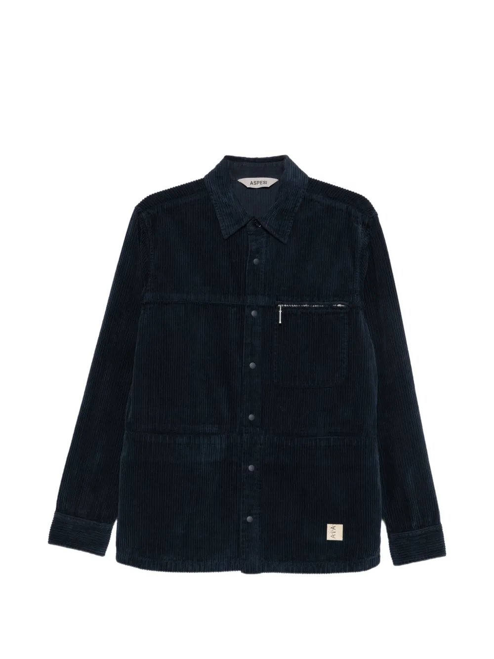 ASPESI corduroy zip-pocket shirt