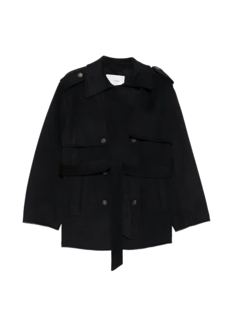 IVY OAK belted double-breasted jacket