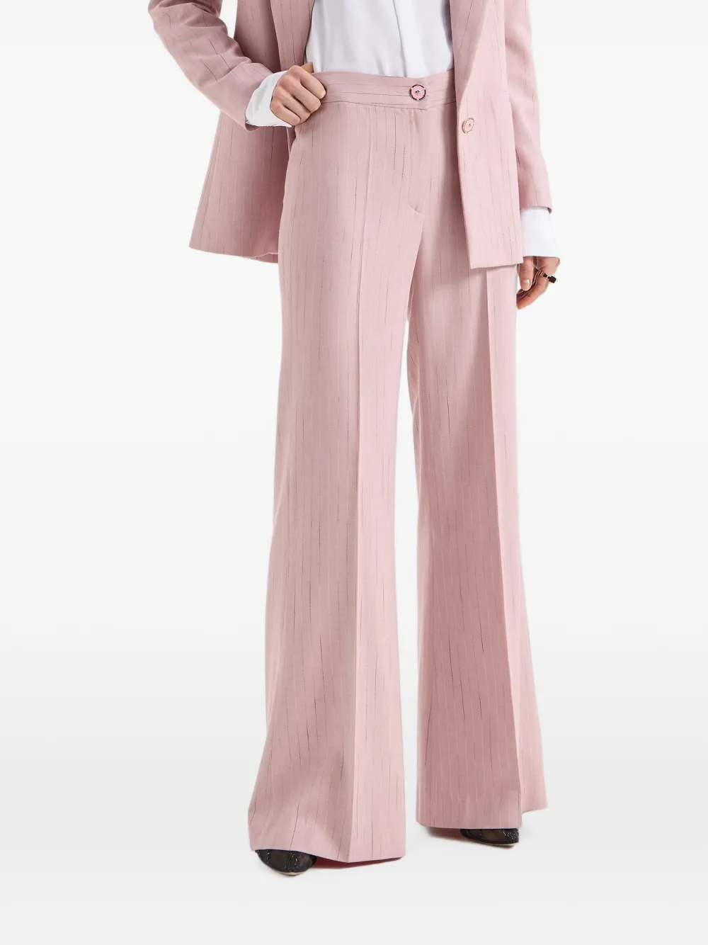 Genny Broek met krijtstreep Roze