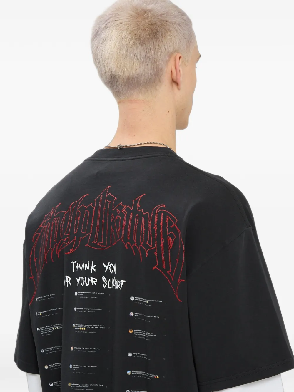 44 LABEL GROUP SP 2.0 T-shirt met dubbele lange mouwen Zwart