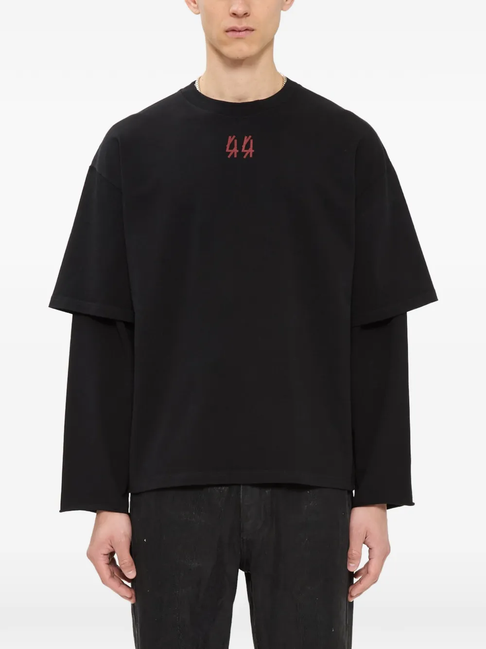 44 LABEL GROUP Classic double-sleeve T-shirt