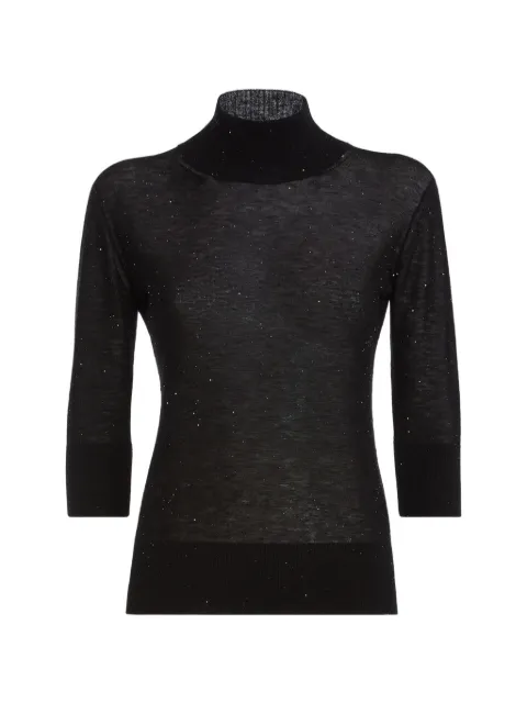 Genny sequin-embellished high-neck top