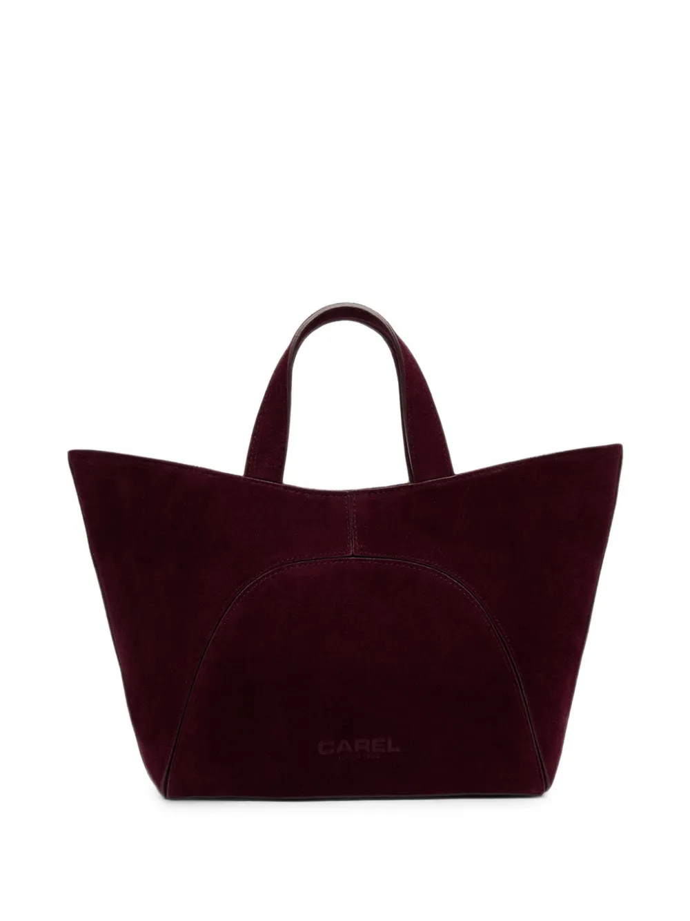 Carel Paris Clem suède shopper met logo-plakkaat Rood
