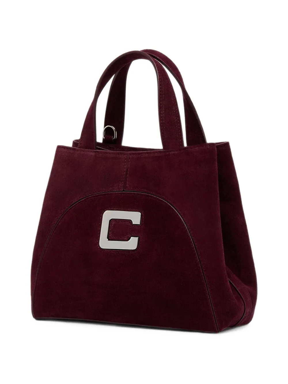 Carel Paris Clem suède shopper met logo-plakkaat Rood