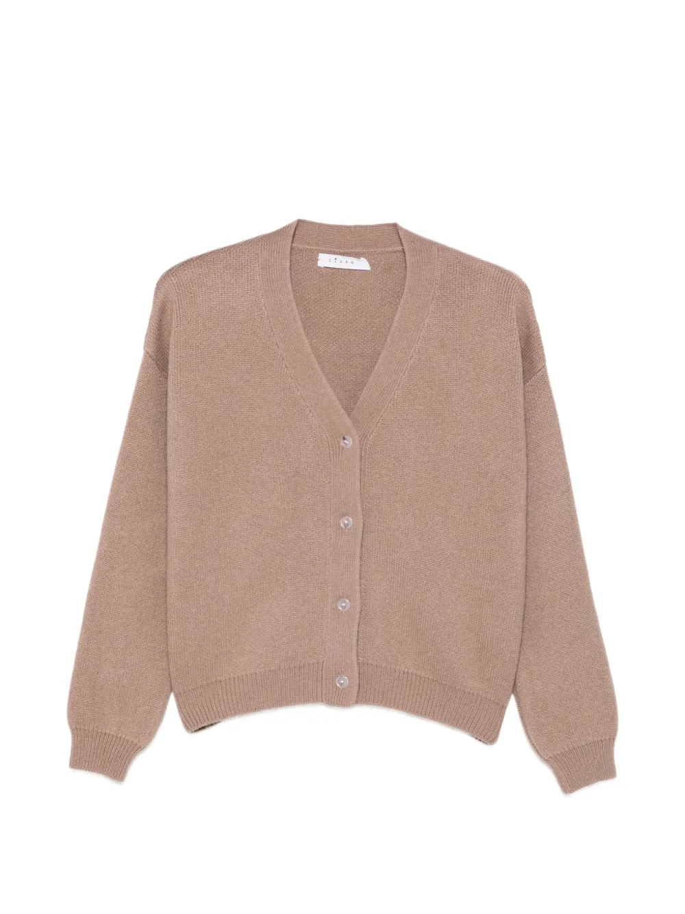 Liska V-neck button-up cardigan - Brown