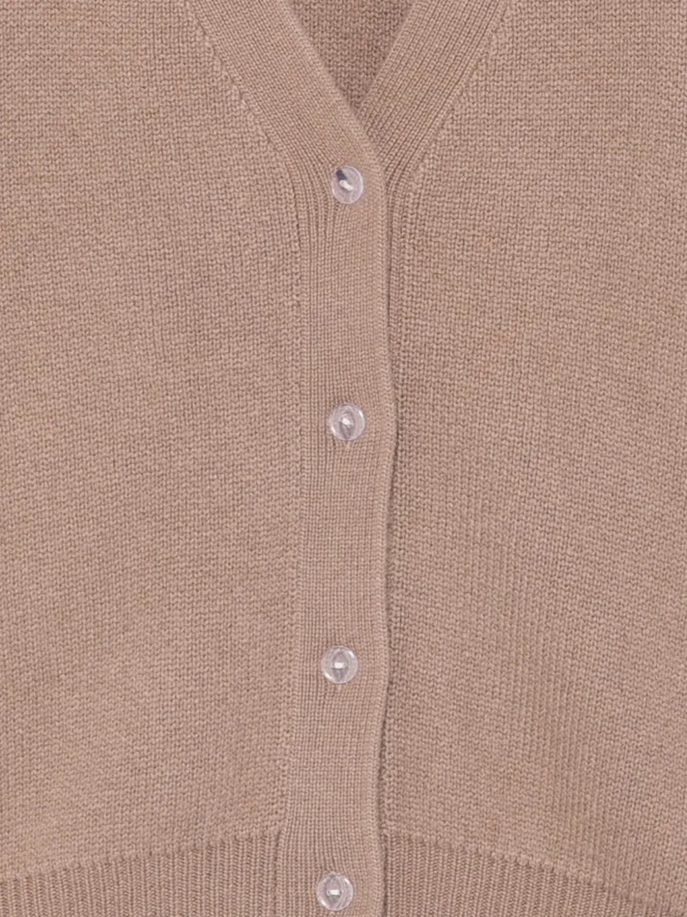 Liska Button-up vest met V-hals Bruin