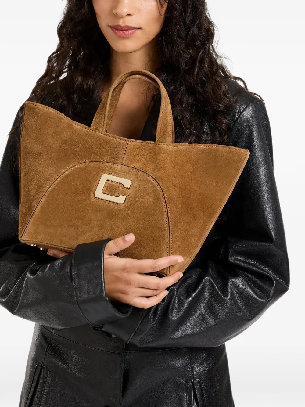 Carel Paris Mini Clem suède shopper Bruin