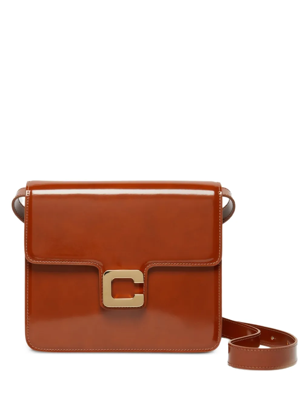Carel Paris Borsa a spalla Sorbonne con logo - Marrone