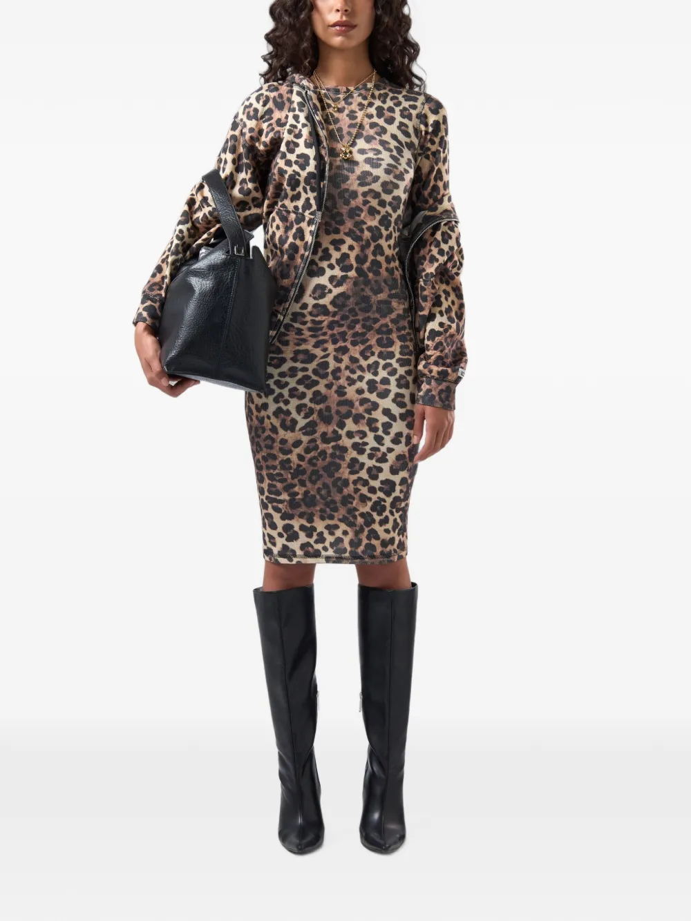 GCDS leopard-print hoodie Bruin