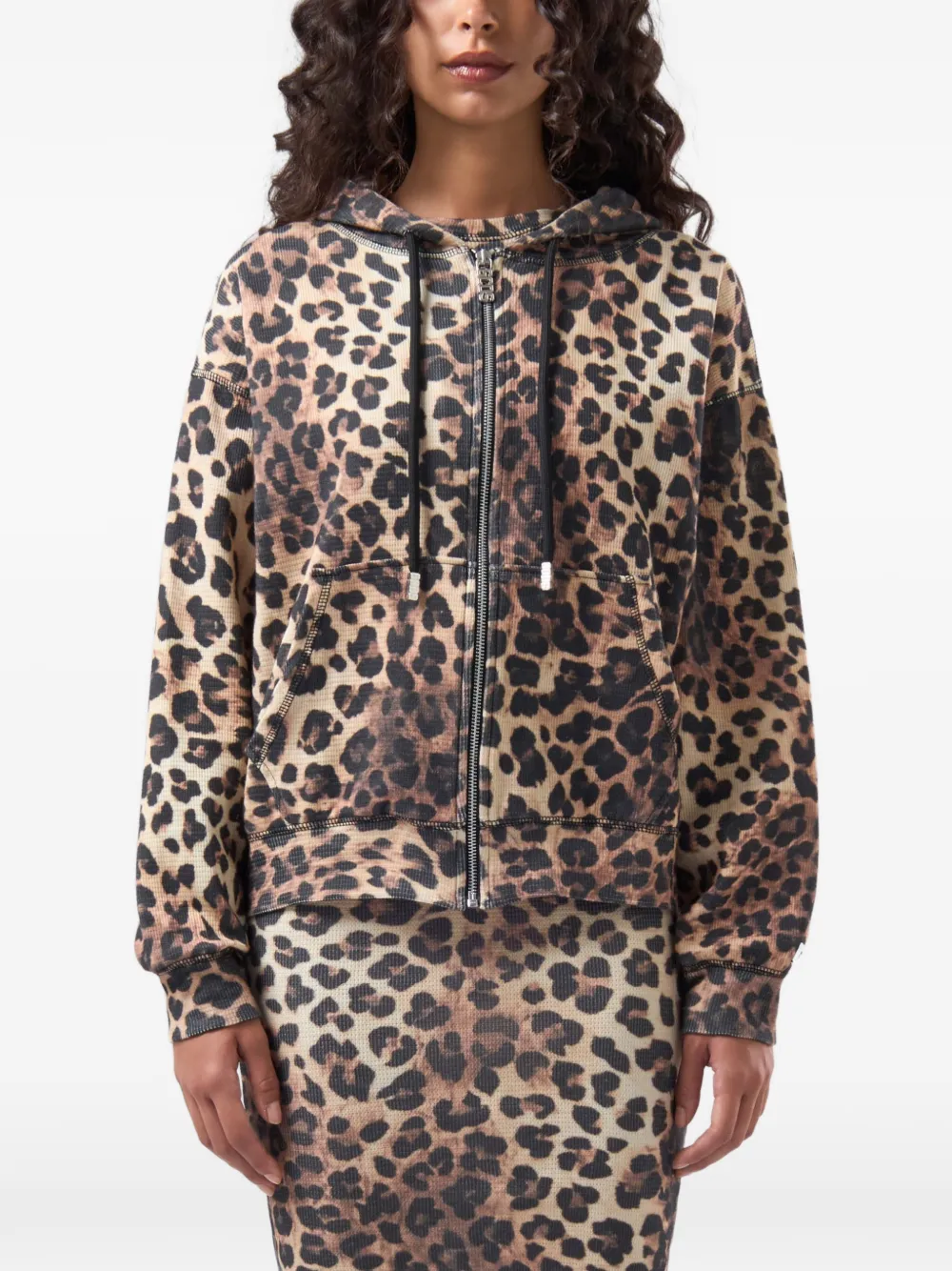 GCDS leopard-print hoodie Bruin