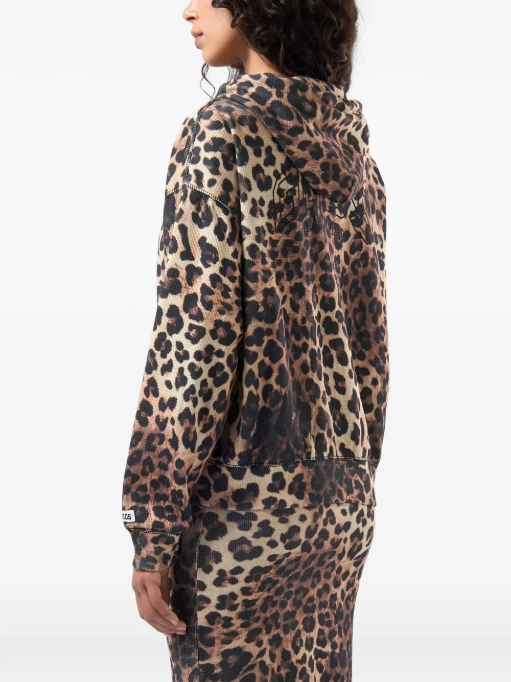 GCDS leopard-print hoodie Bruin