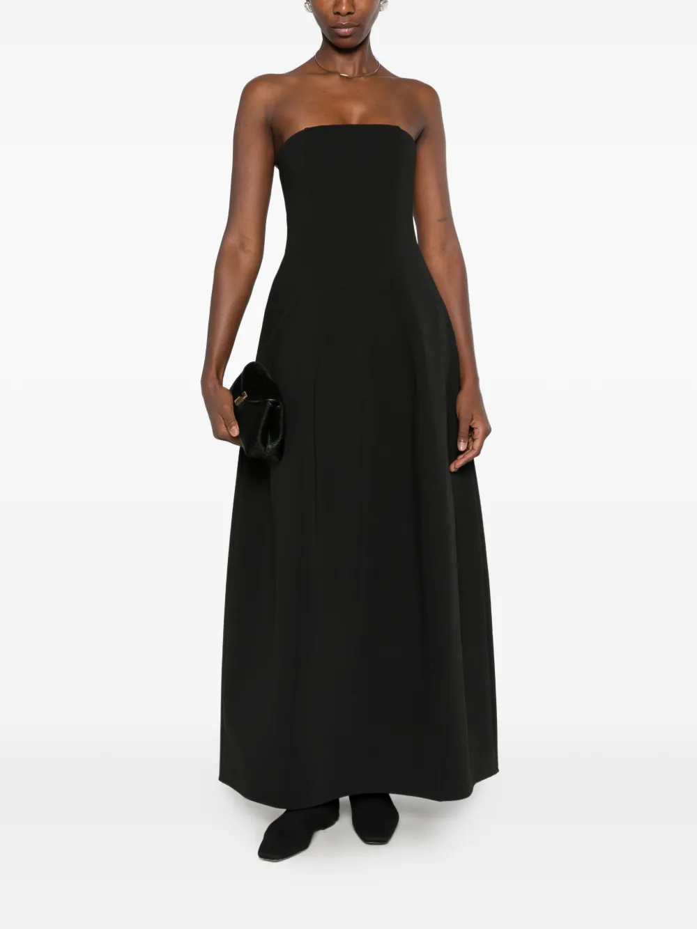 TOTEME Strapless maxi-jurk Zwart