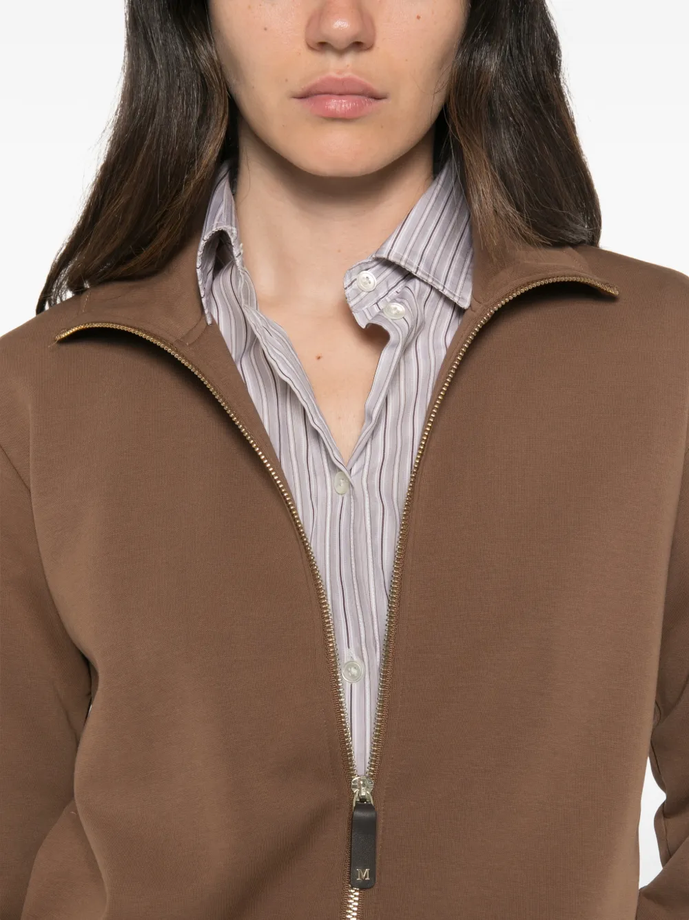 'S Max Mara Sweater met rits Bruin