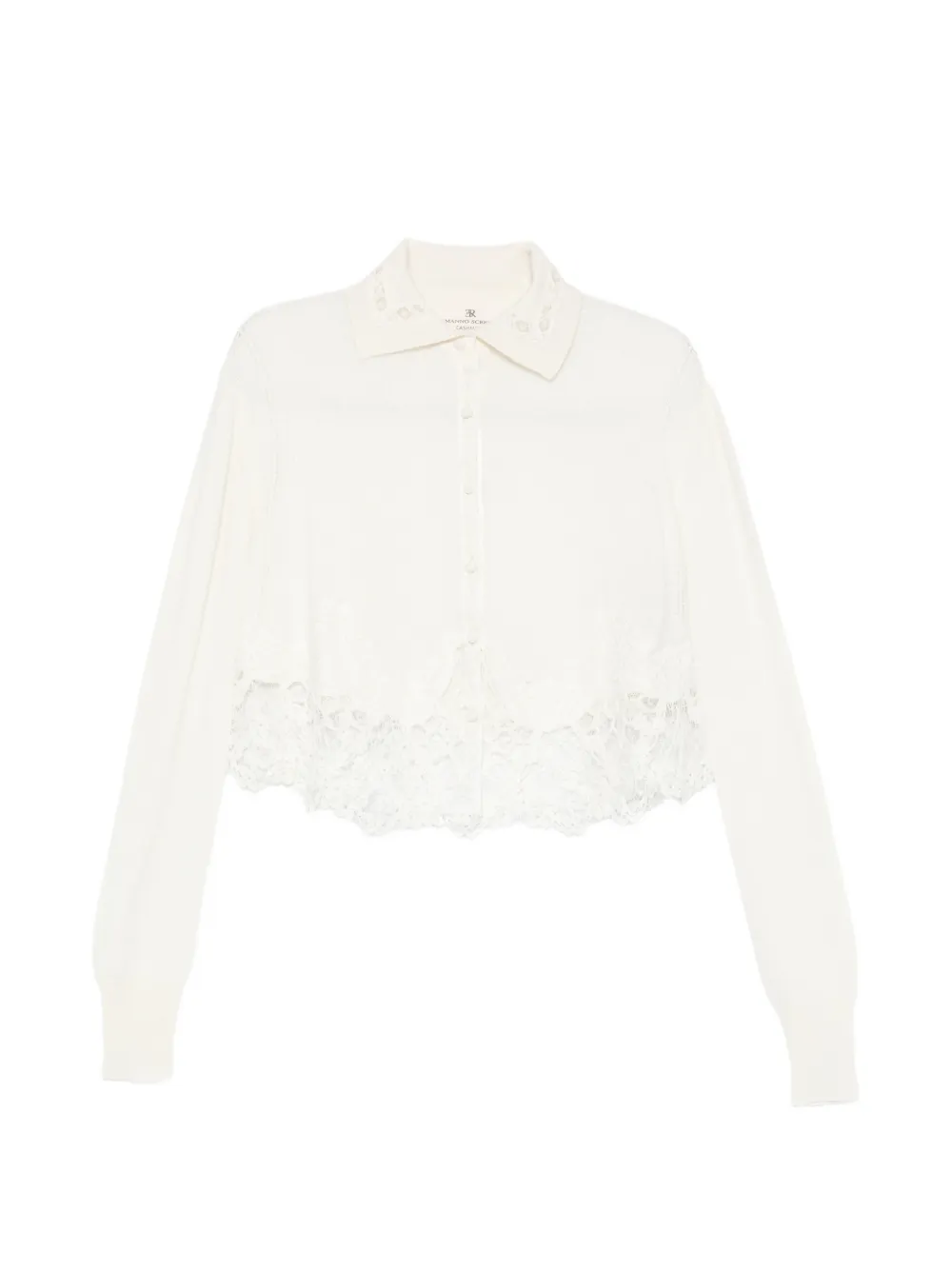 Ermanno Scervino lace-trim buttoned cardigan