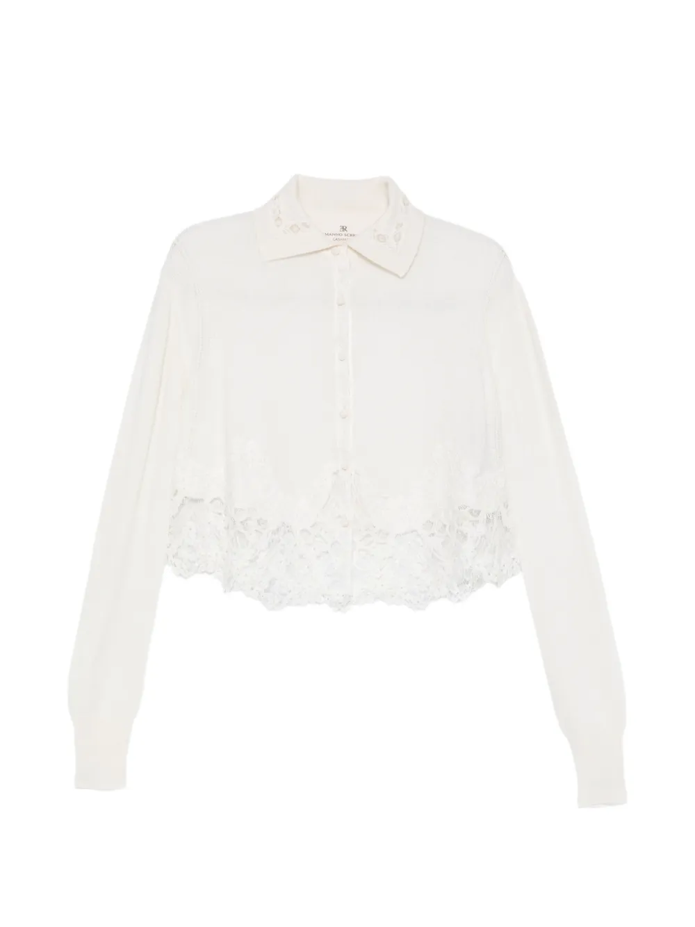 Ermanno Scervino lace-trim buttoned cardigan