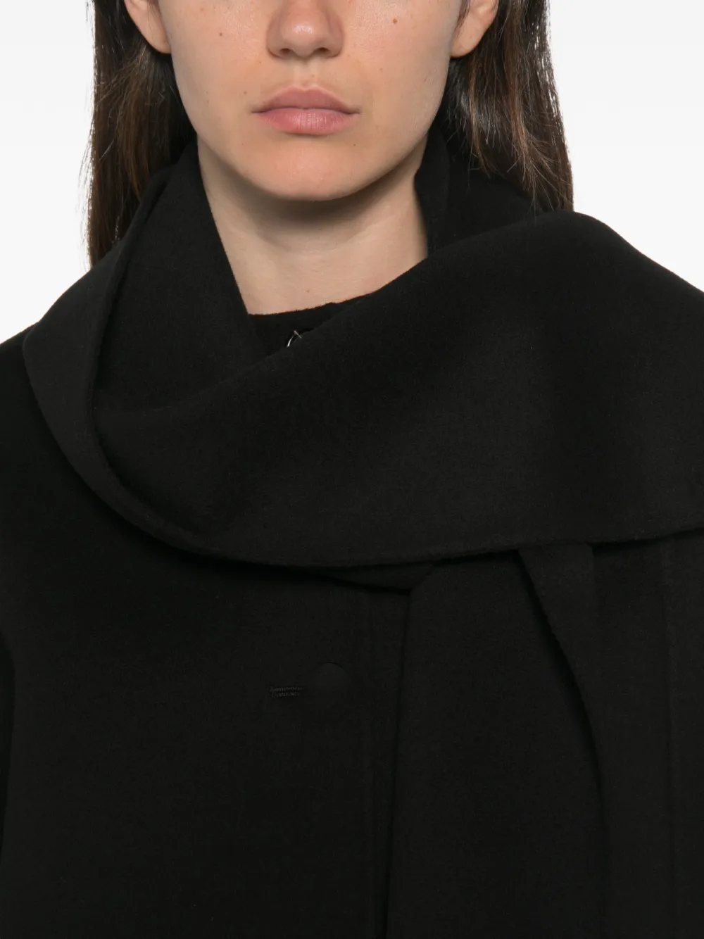 'S Max Mara Jack met knopen en sjaaldetail Zwart
