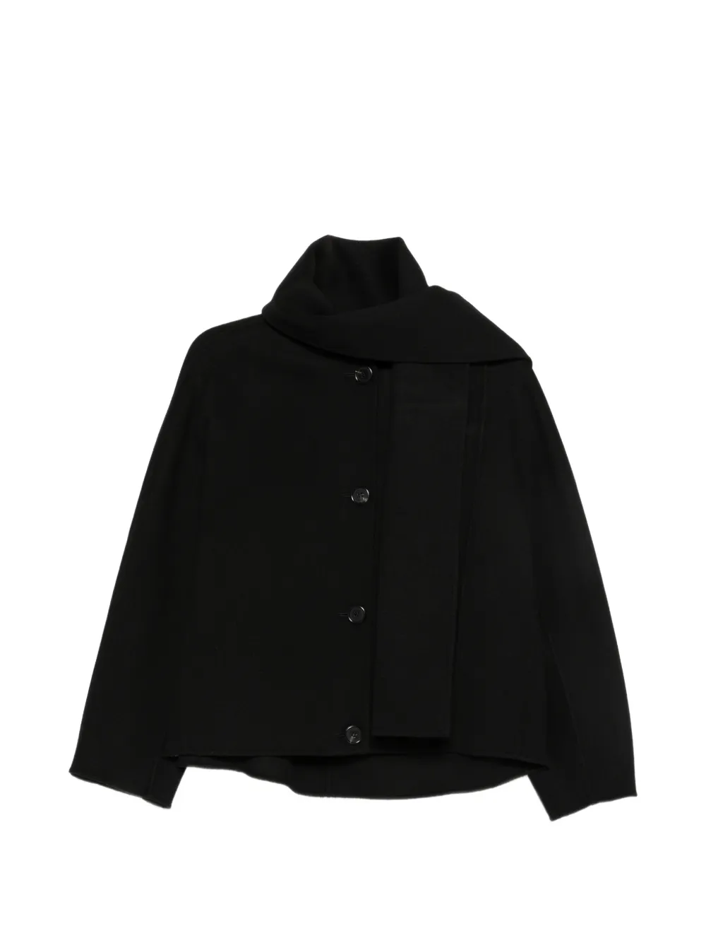 'S Max Mara scarf-detail button-up jacket