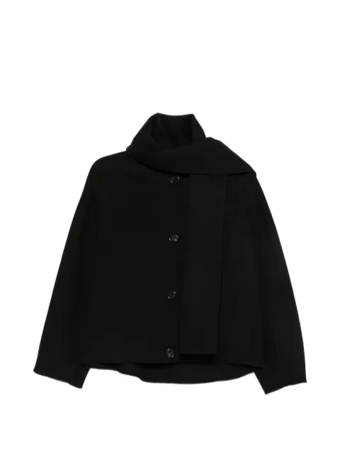 'S Max Mara scarf-detail button-up jacket