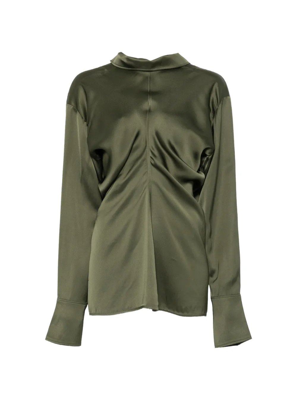 TOTEME gathered zipped shirt