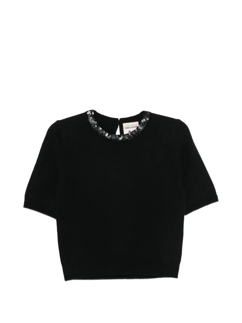 Semicouture sequin-embellished short-sleeve T-shirt