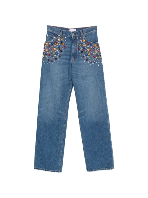 Stella McCartney crystal-embellished jeans