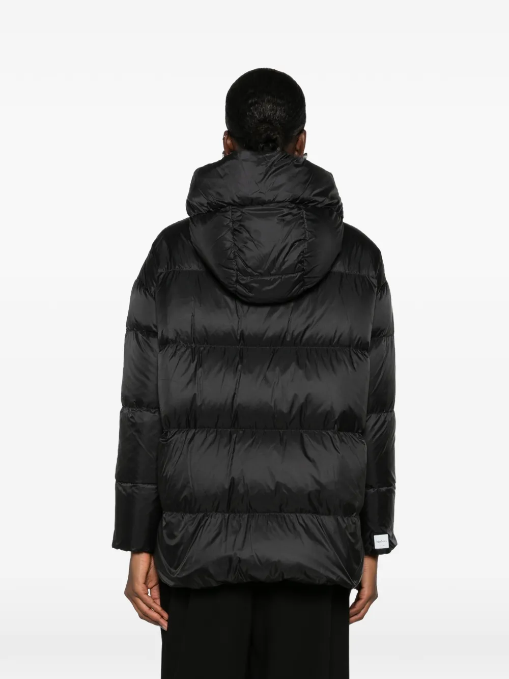 Max Mara The Cube hooded quilted jacket Zwart
