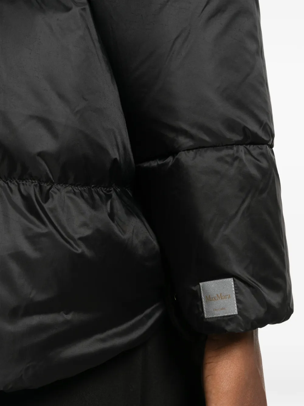 Max Mara The Cube hooded quilted jacket Zwart