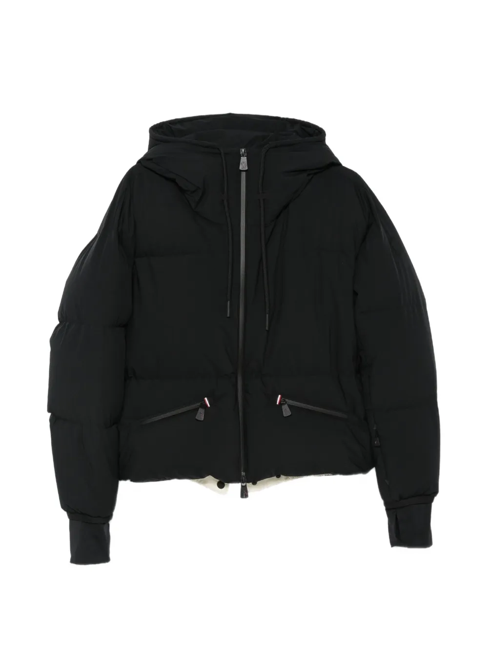 Moncler Hooded Quilted Jacket In Black