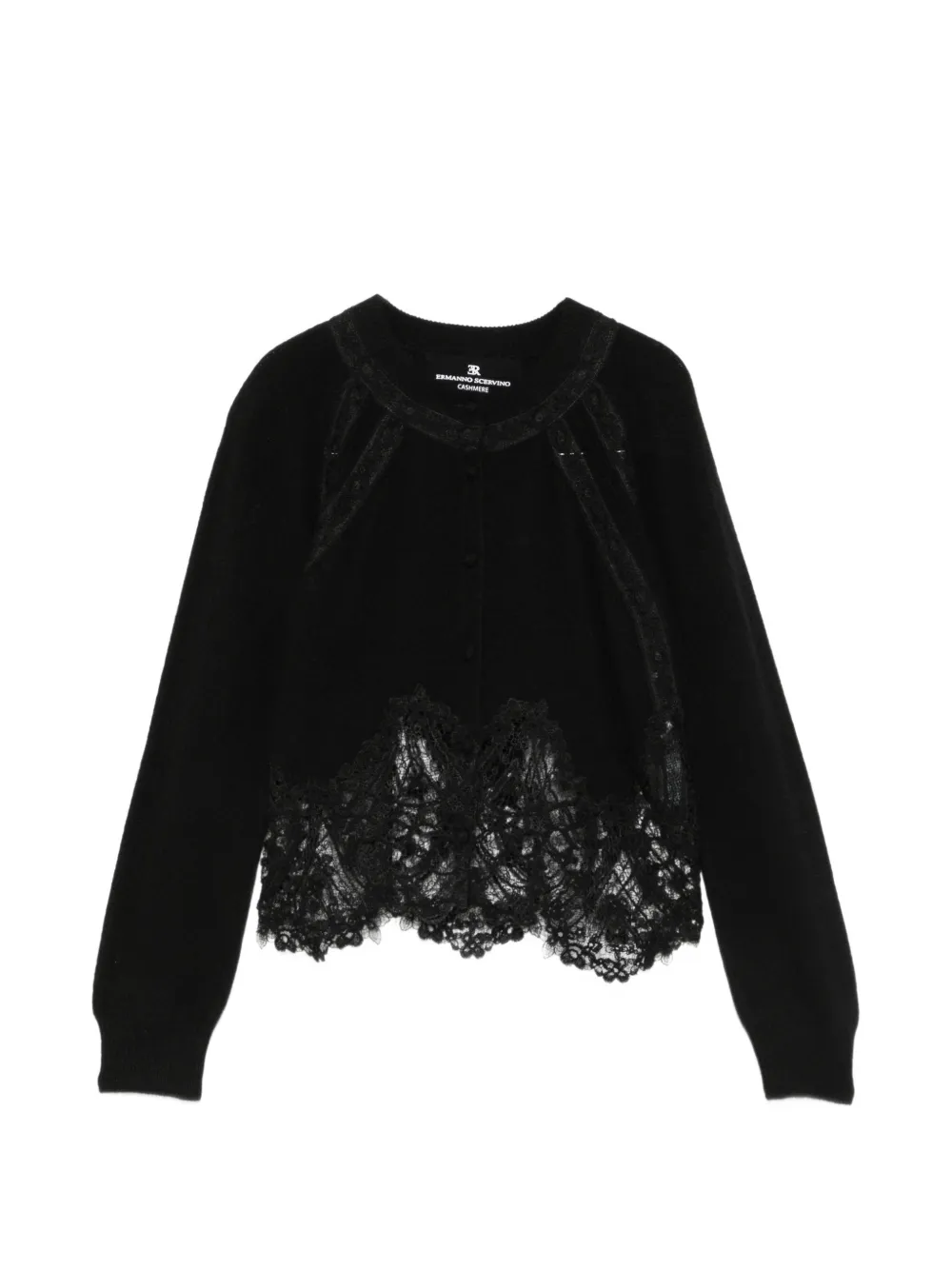 Ermanno Scervino lace-trim button-up cardigan