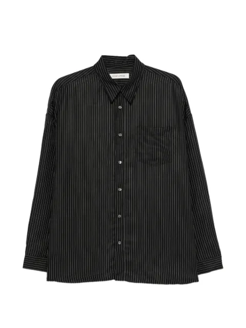 Sunflower pinstripe-pattern patch-pocket shirt