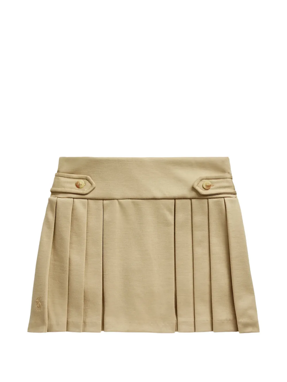 POLO RALPH LAUREN KIDS pleated logo-embroidered skirt - Toni neutri