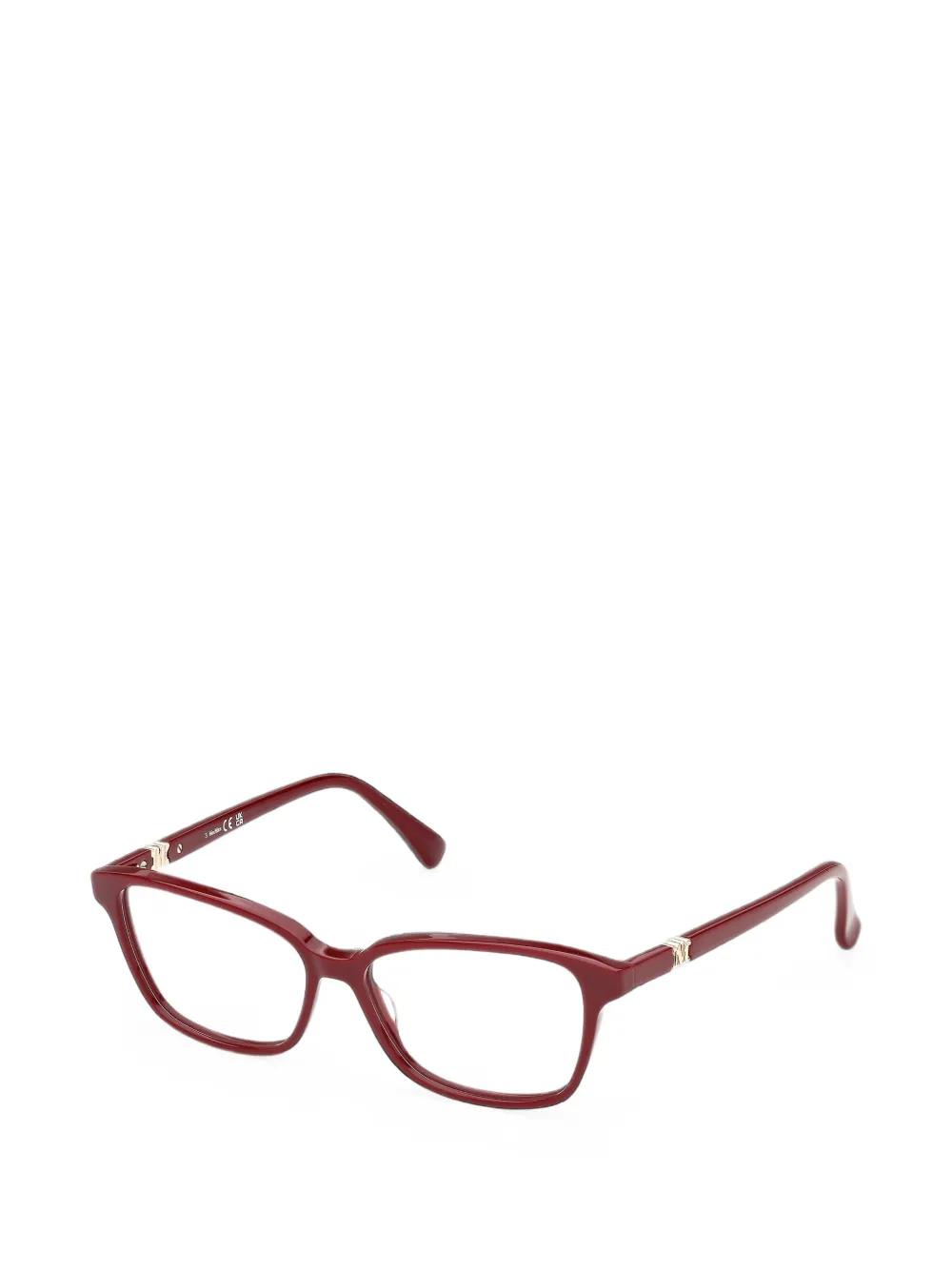 Max Mara Eyewear logo-plaque rectangle-frame glasses Rood