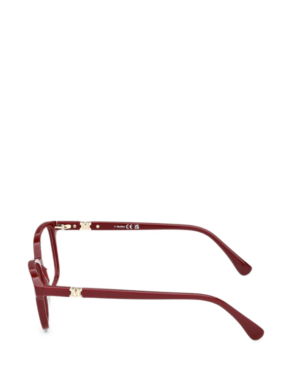 Max Mara Eyewear logo-plaque rectangle-frame glasses Rood