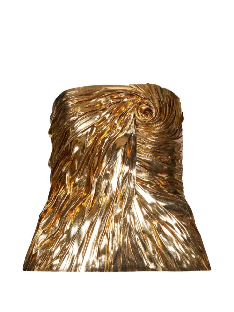 Isabel Sanchis Egea metallic-effect peplum top