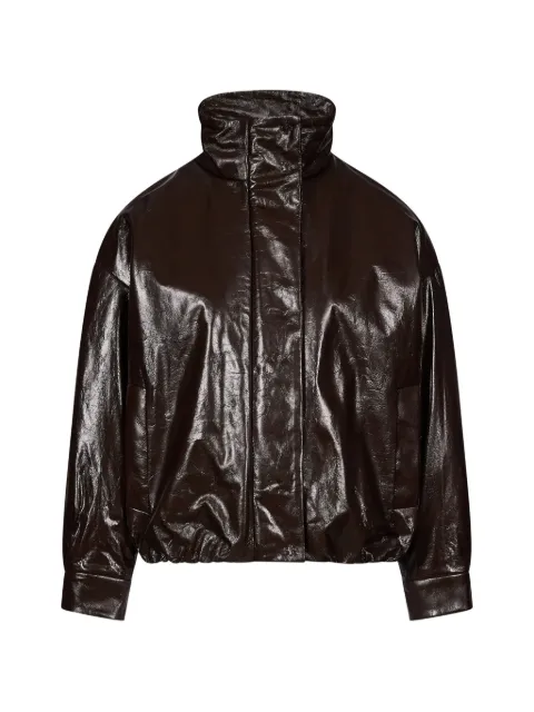 Salvatore Santoro high-neck crinkled-finish coat