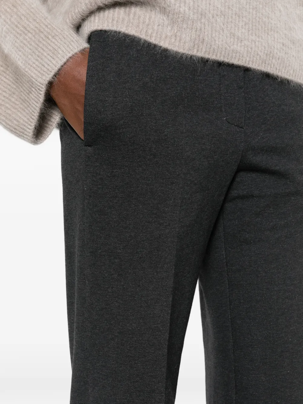 Peserico Broek met elastische taille Grijs