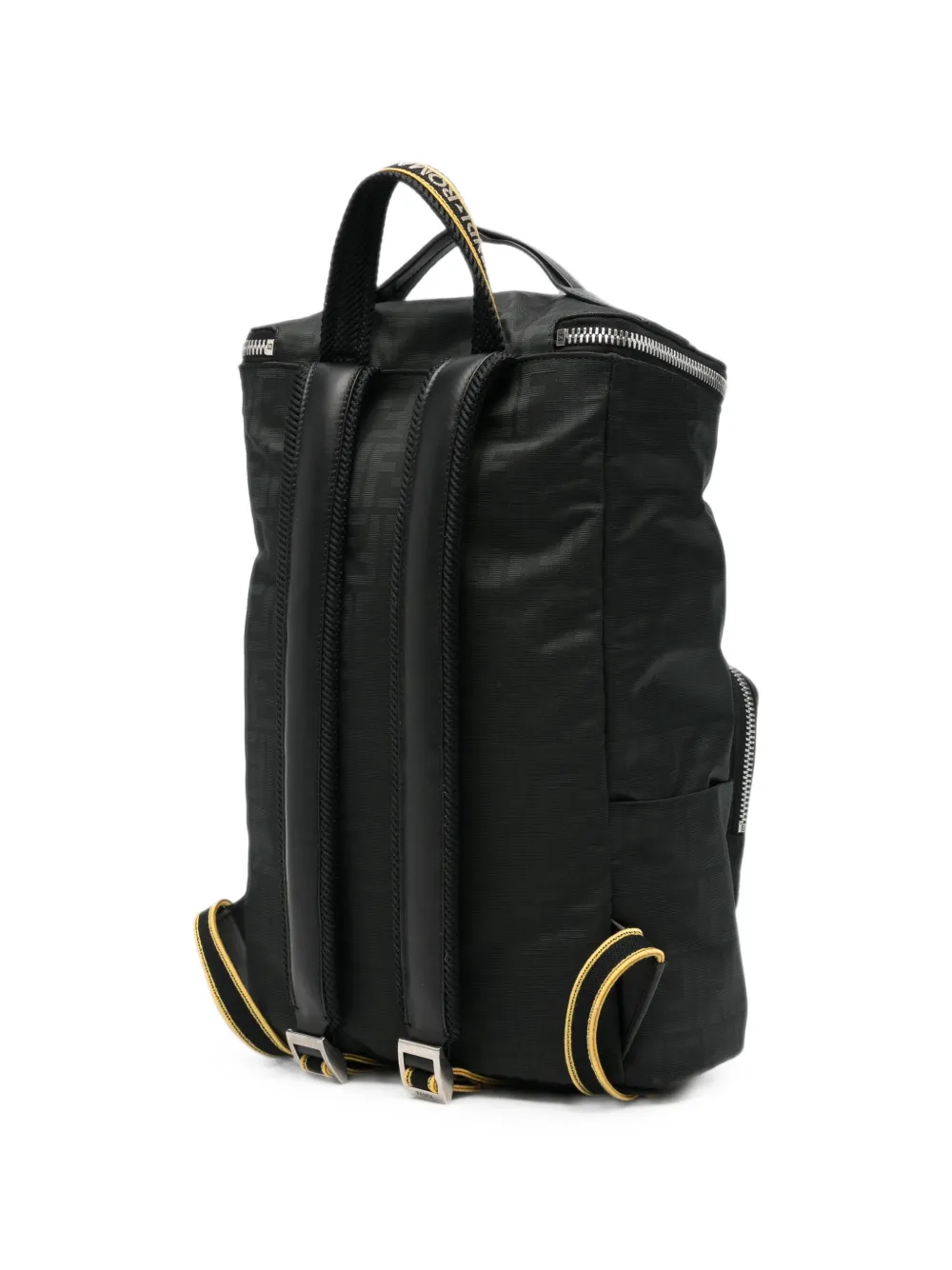 FENDI FF logo-jacquard backpack Zwart