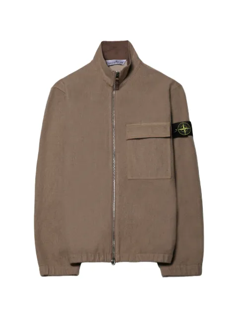 Stone Island 1200033 wool nylon flannel-tc overshirt