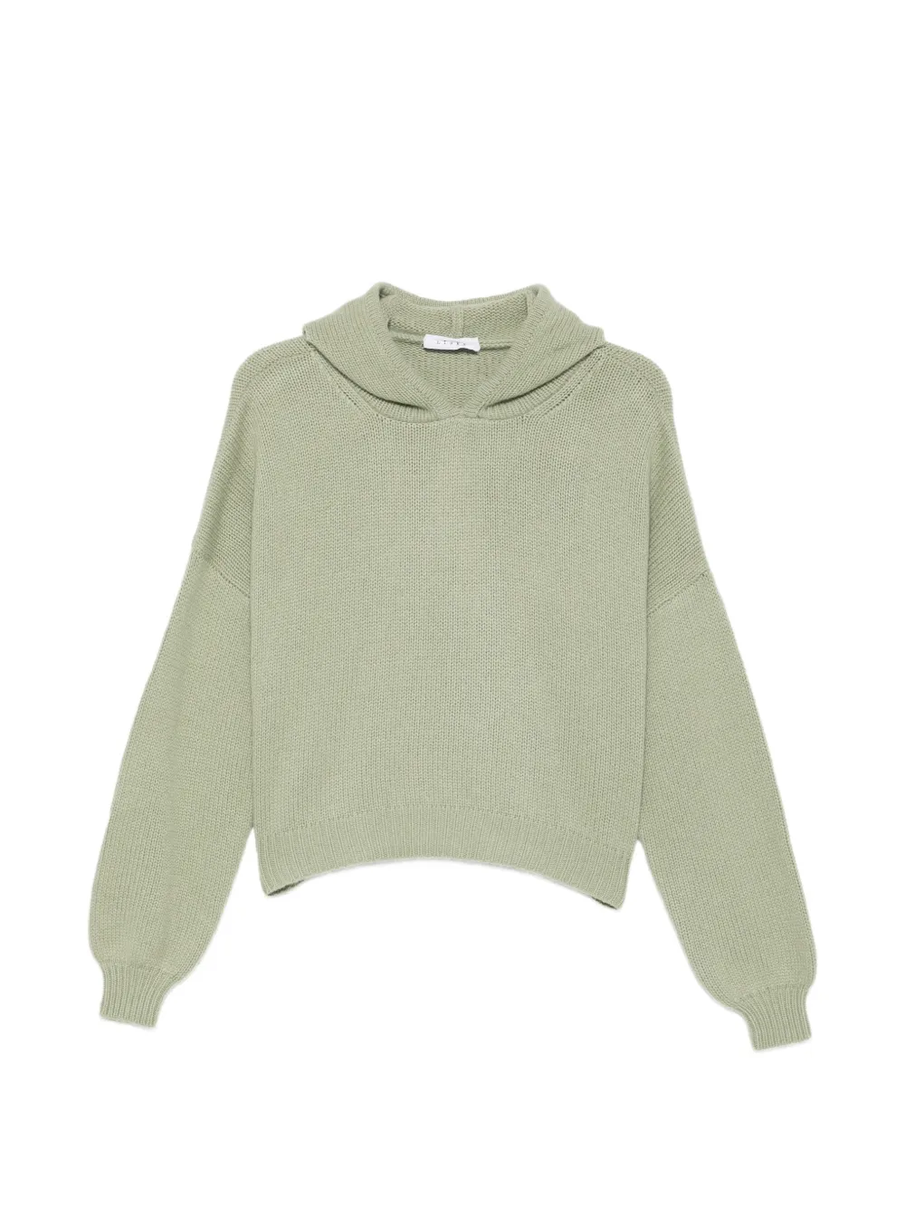 Liska fine-knit dropped-shoulder hoodie - Green