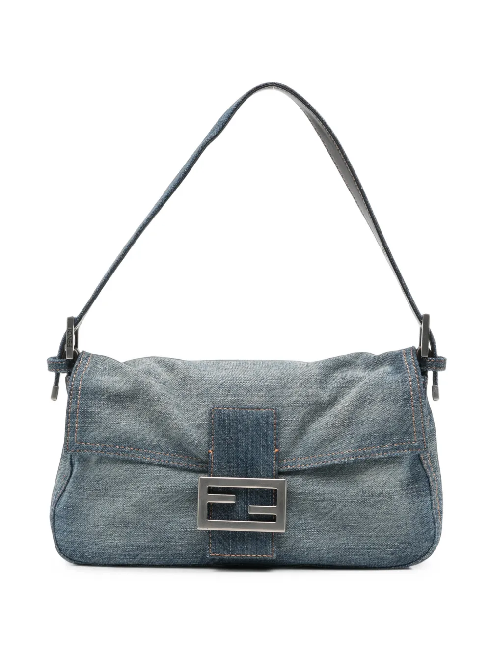 FENDI Baguette 26424 denim shoulder bag