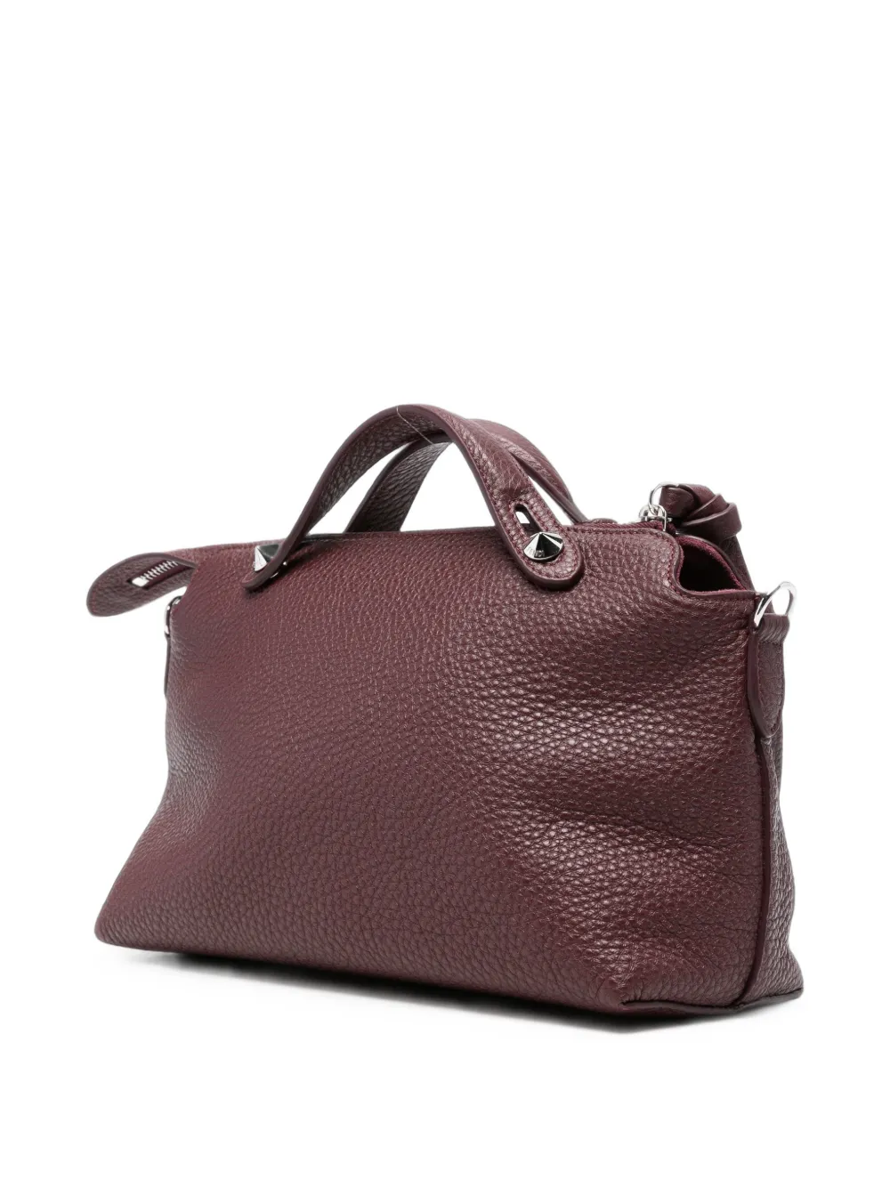 FENDI Medium By The Way leren clutch met textuur Rood
